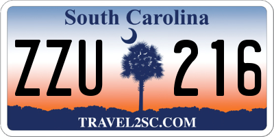 SC license plate ZZU216