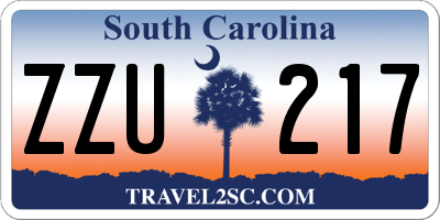 SC license plate ZZU217