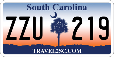 SC license plate ZZU219