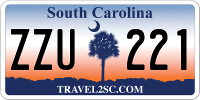 SC license plate ZZU221