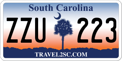 SC license plate ZZU223