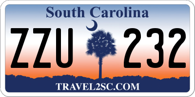 SC license plate ZZU232