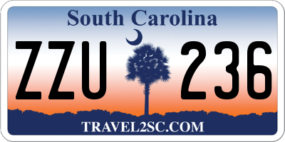 SC license plate ZZU236