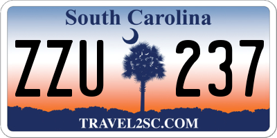 SC license plate ZZU237