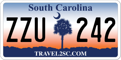 SC license plate ZZU242