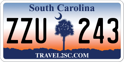 SC license plate ZZU243