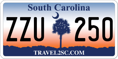 SC license plate ZZU250