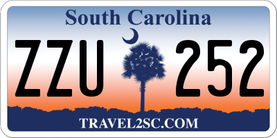 SC license plate ZZU252