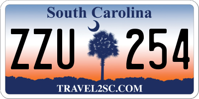 SC license plate ZZU254