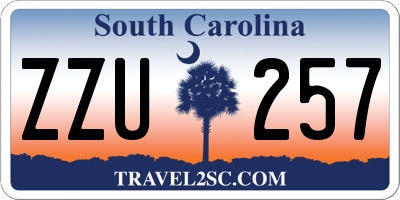 SC license plate ZZU257