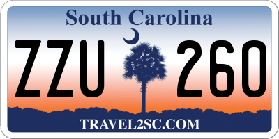 SC license plate ZZU260