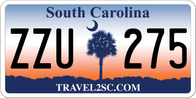 SC license plate ZZU275