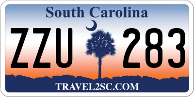 SC license plate ZZU283