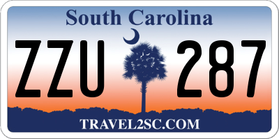 SC license plate ZZU287