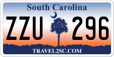 SC license plate ZZU296