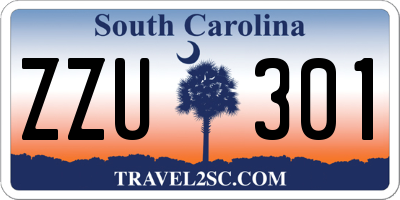 SC license plate ZZU301