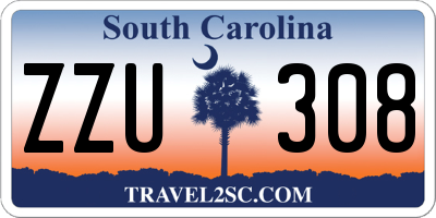 SC license plate ZZU308