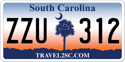 SC license plate ZZU312