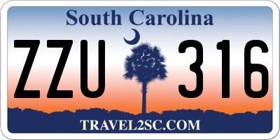 SC license plate ZZU316