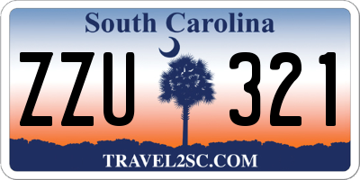 SC license plate ZZU321