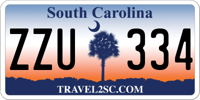 SC license plate ZZU334