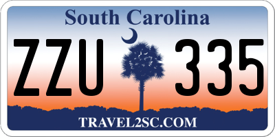 SC license plate ZZU335