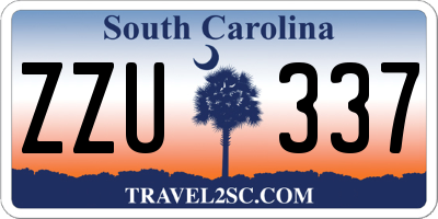 SC license plate ZZU337