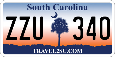 SC license plate ZZU340