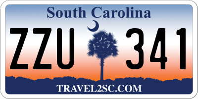 SC license plate ZZU341