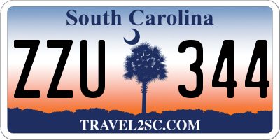 SC license plate ZZU344