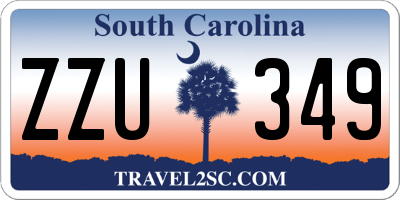 SC license plate ZZU349