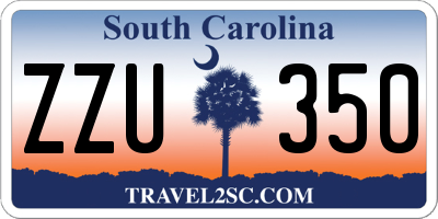 SC license plate ZZU350