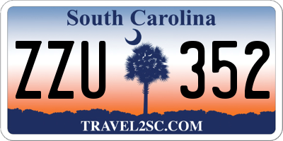 SC license plate ZZU352