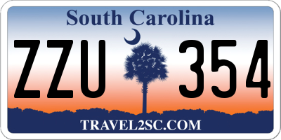 SC license plate ZZU354