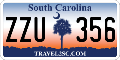 SC license plate ZZU356