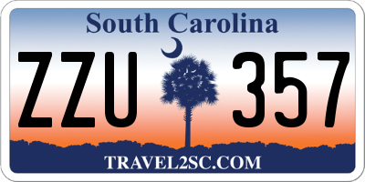 SC license plate ZZU357