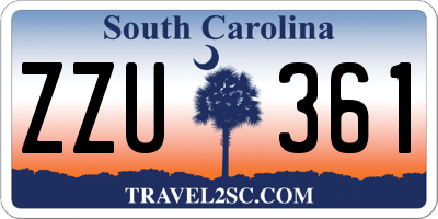 SC license plate ZZU361