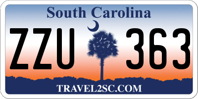 SC license plate ZZU363