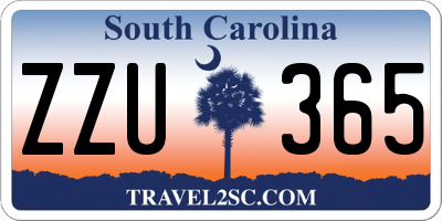 SC license plate ZZU365