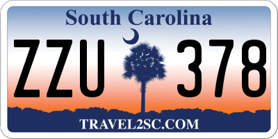 SC license plate ZZU378