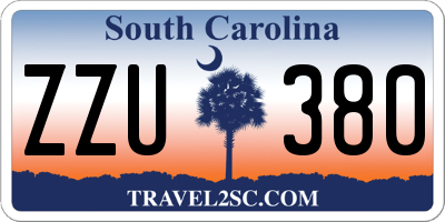 SC license plate ZZU380