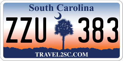 SC license plate ZZU383