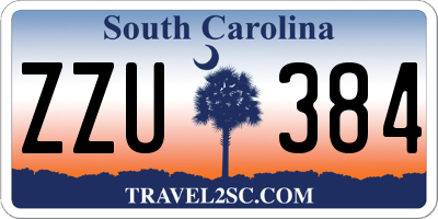 SC license plate ZZU384