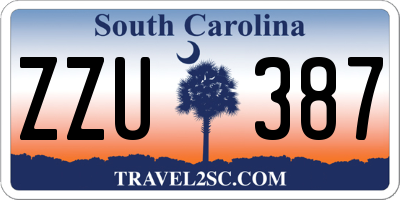 SC license plate ZZU387