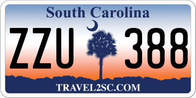SC license plate ZZU388