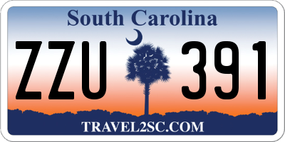 SC license plate ZZU391