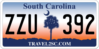 SC license plate ZZU392