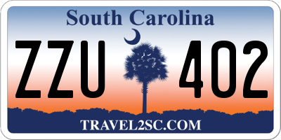 SC license plate ZZU402