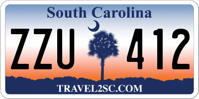 SC license plate ZZU412