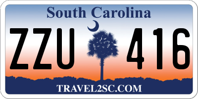 SC license plate ZZU416